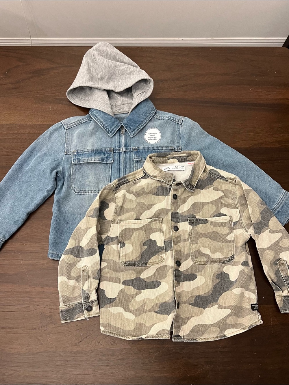 2 Kids Jean Jackets - 1 jacket NWT Size 5T and 3-4 years Zara + George